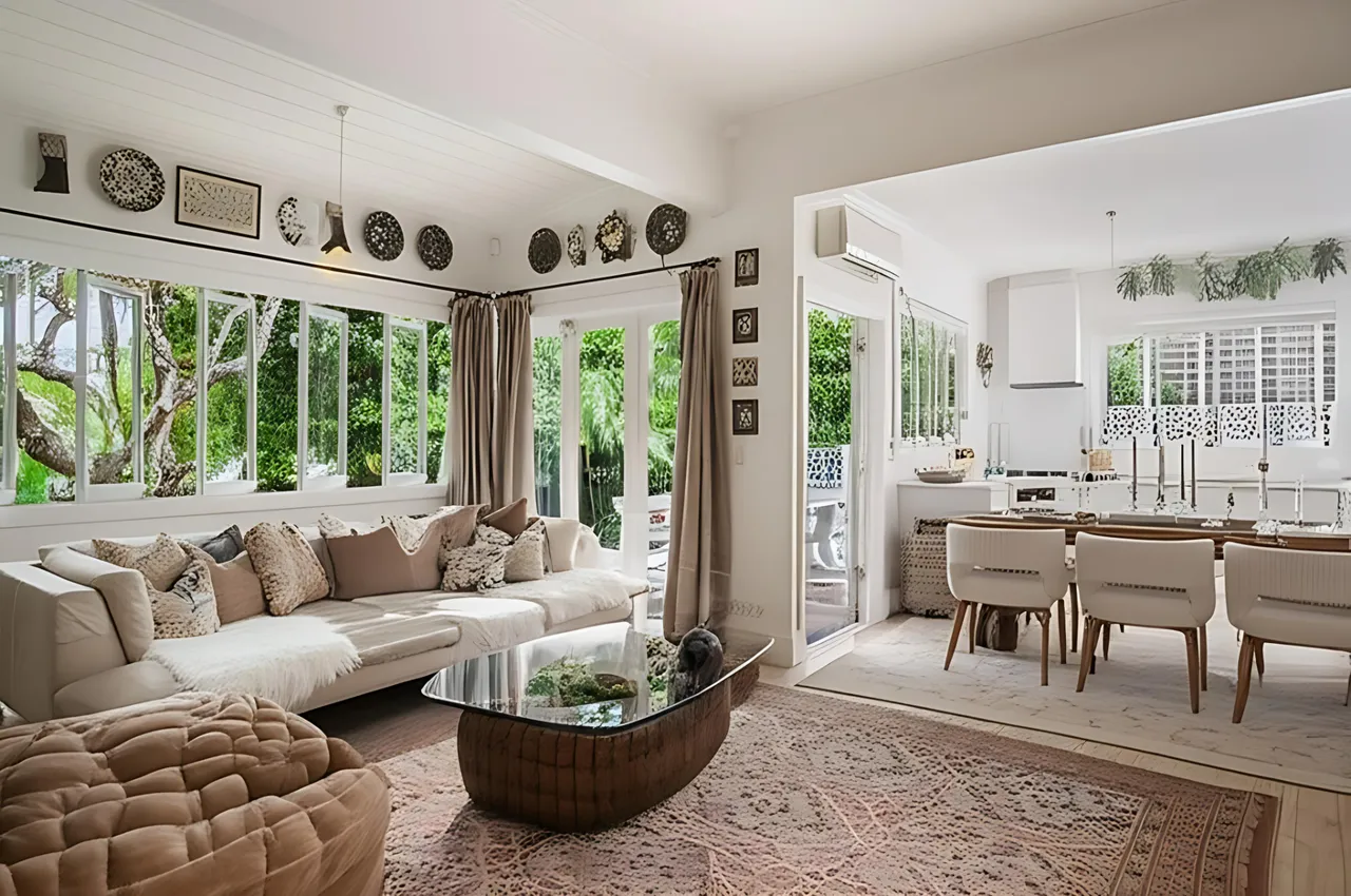 Light-Filled Living and Dining Room