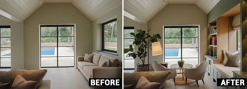 Before & After Living Room Makeover: A Real Interior Design Transformation