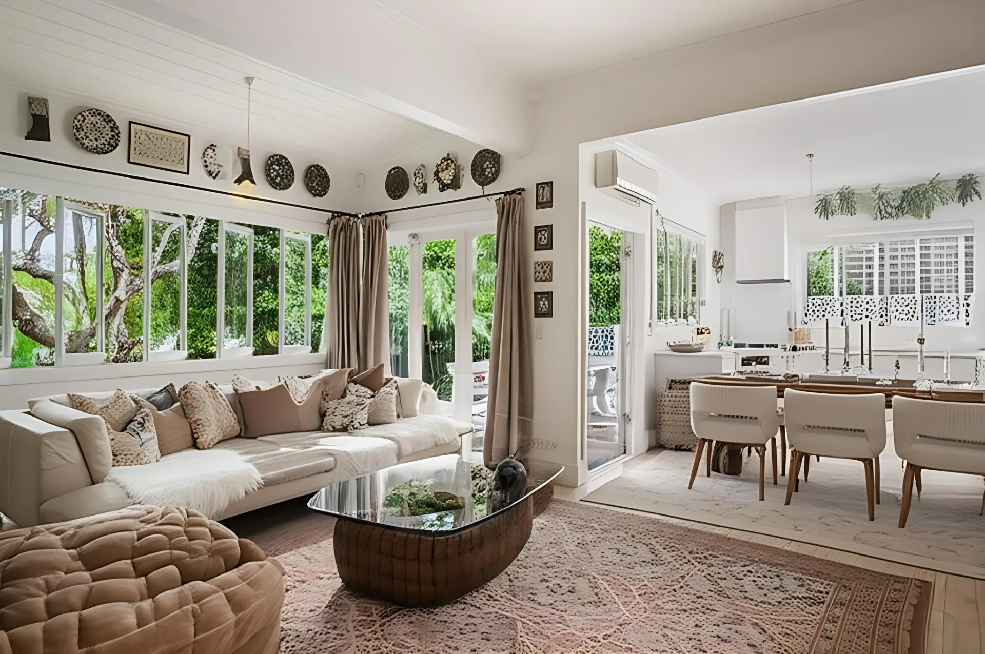 Light-Filled Living and Dining Room - Interior design by Decozie