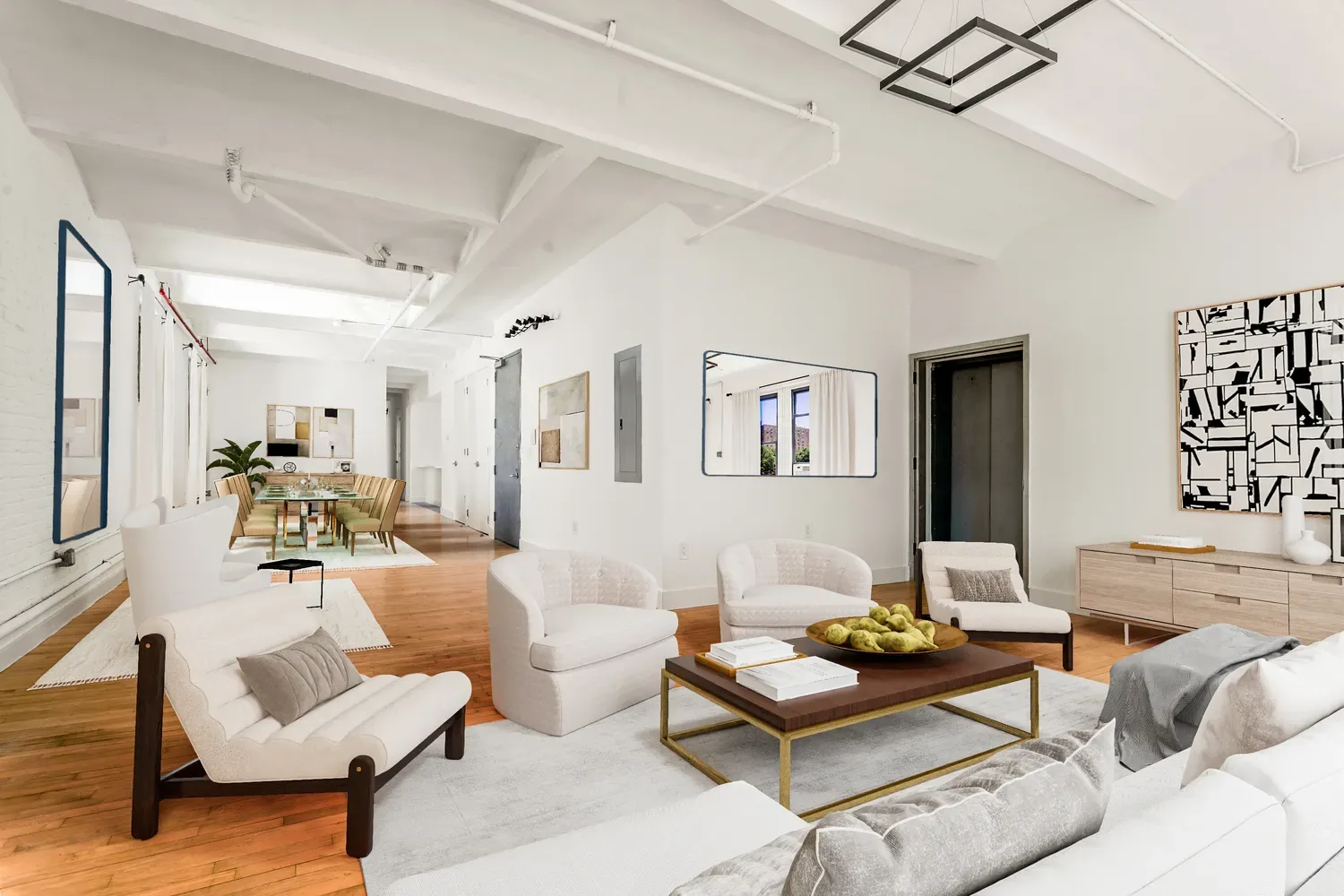 Combined Living & Dining Project 01 - Living & Dining interior design by Decozie